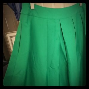 Green Full Midi Skirt